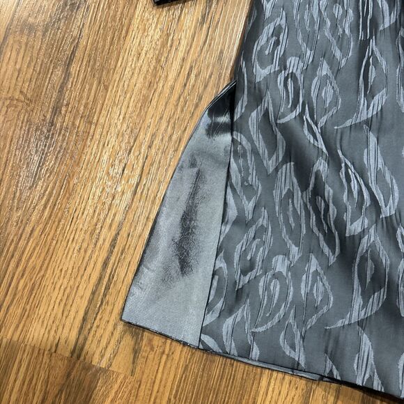 Gump's San Francisco Jacket Womens 6 Open Front Gray Long Line Pockets - Picture 7 of 8